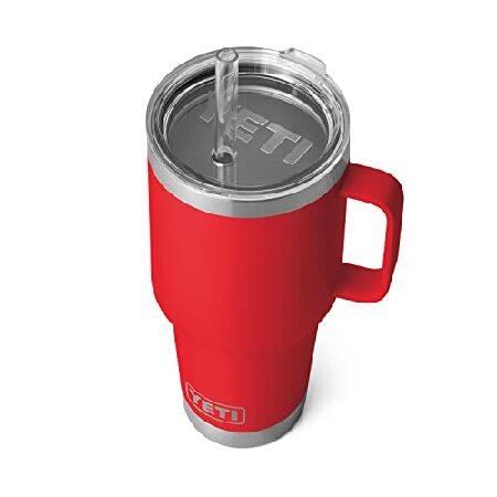 YETI Rambler 35 oz Straw Mug, Vacuum Insulated, Stainless Steel, Rescue Red並行輸入