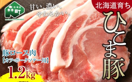 豚ロース肉1.2kg カツ・ポークソテー用 ＜酒仙合縁 百将＞ 森町 豚肉 とんかつ ポーク 北海道産 ふるさと納税 北海道 mr1-0331