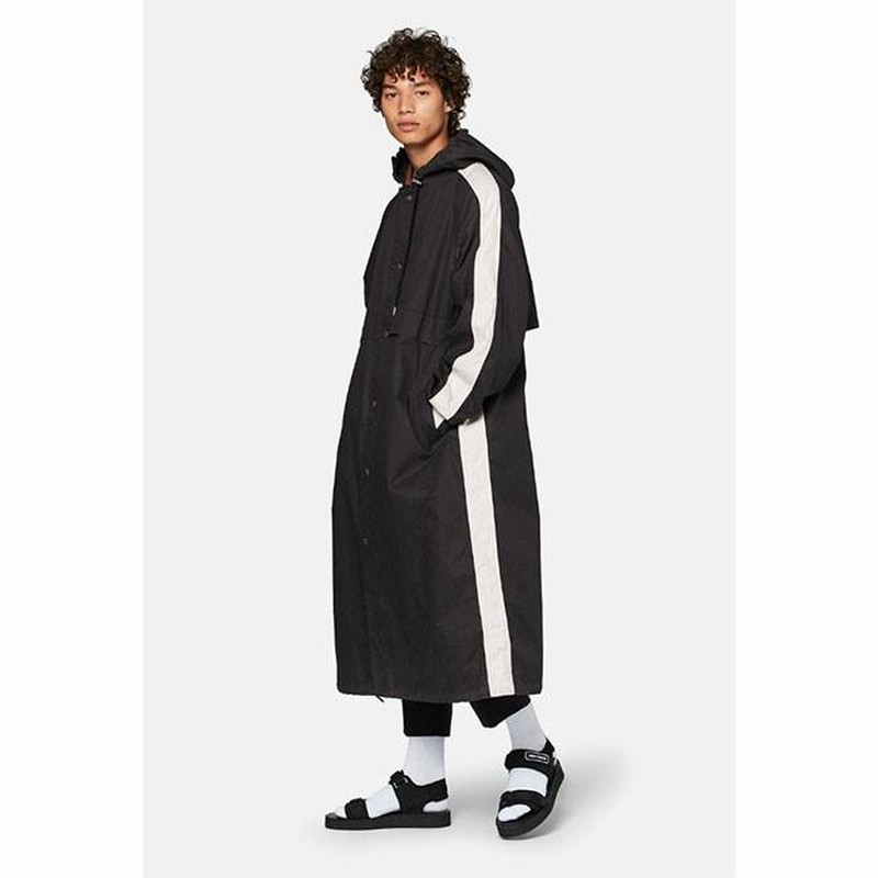 AMI PARIS アミパリス ライン入り フード付き ロングコート AMI PARIS アミパリス ライン入り フード付き ロングコート