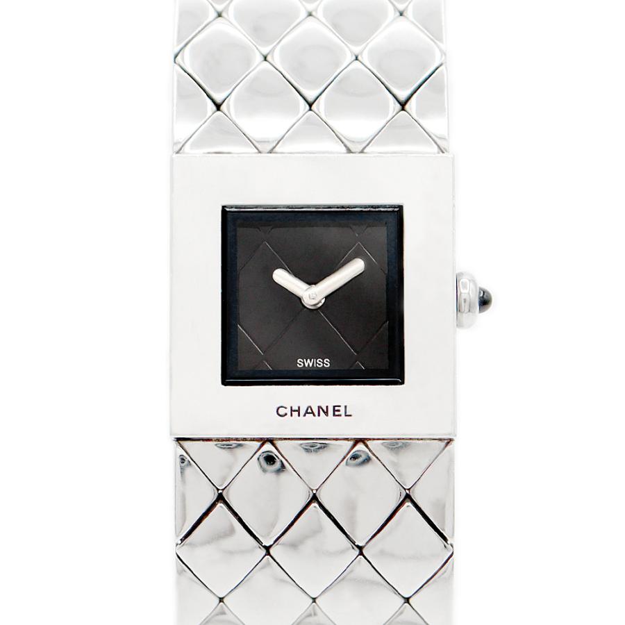 電池交換済み CHANEL シャネル マトラッセ H0009 黒 ブラック SS ステンレス レディース クォーツ【6ヶ月保証】【腕時計】【中古】 |  LINEショッピング