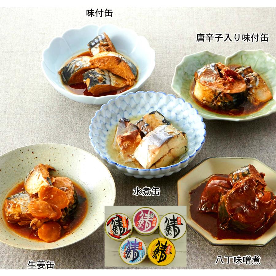 若狭小浜丸海 丸海の鯖缶セット 味付4缶 水煮4缶 2種×2缶