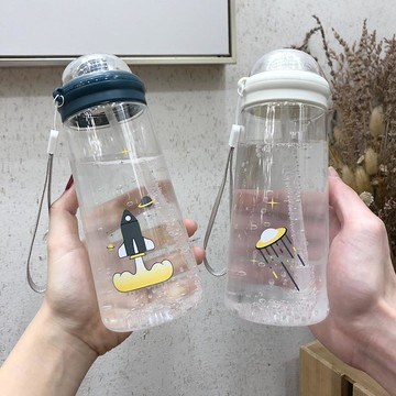 夏天學生高顏值吸管杯ins風日系塑料水杯可愛少女心杯子防摔簡約