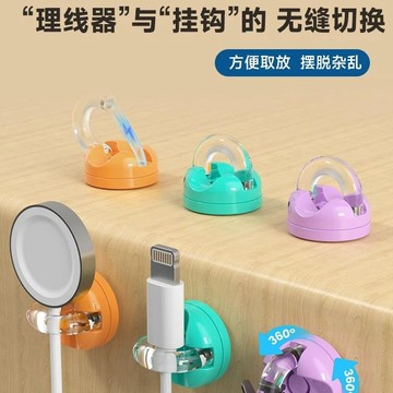 【理線器】 旋轉理線器 桌面理線器 充電傳輸線收納 電源線收納 集線器 電線固定器 免鑽孔理線器 電線收納 旋轉集線器