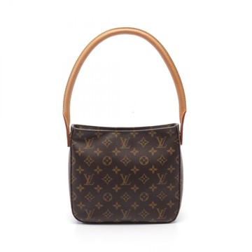 LOUIS VUITTON LV 路易威登 棕色 原花帆布 Looping MM 肩背包 M51146 【二手名牌BRAND OFF】