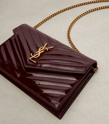 Saint Laurent Cassandre Envelope leather wallet on chain