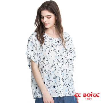 【新年爆殺價↘$588】全開襟碎花雪紡罩衫- BLUE WAY ET BOîTE 箱子