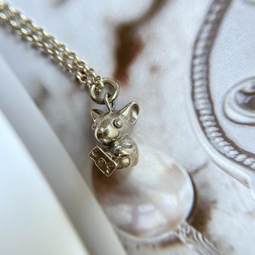 鼠鼠愛起司純銀項鏈