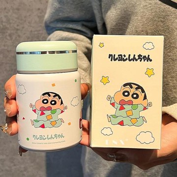 蠟筆小新保溫杯小巧便攜新款女高顏值外出迷你口袋杯小容量一口杯