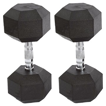 六角包膠啞鈴 2.5kg 2個  黑色  單一商品
