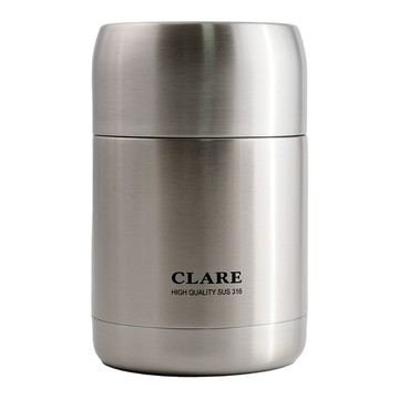 CLARE 【一品川流】 晶鑽316全鋼真空燜燒罐-800ml-不鏽鋼色-1入 (贈送提袋)