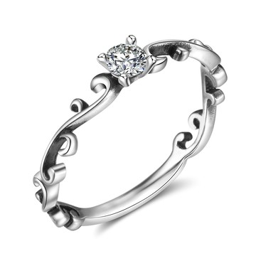 純銀戒指．藤蔓．尾戒｜客製刻字．閨蜜．混搭．疊戴