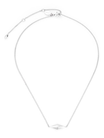 Jimmy Choo - logo-engraved necklace - women - Brass - One Size - Silver