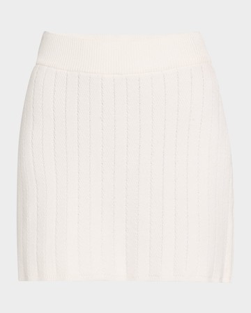 Herringbone Straight Mini Skirt