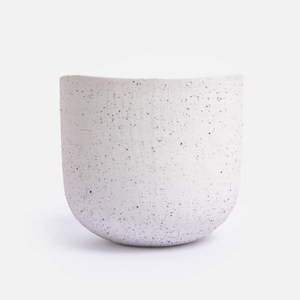 比利時D&M LILY陶質盆器17cm 白