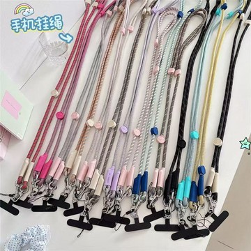 雙頭扣手機掛繩 斜跨可背 戶外防盜防丟 帶金屬雙耳墊片 0.02CM夾片 可調節背帶 通用結實長款 戶外多功能便攜