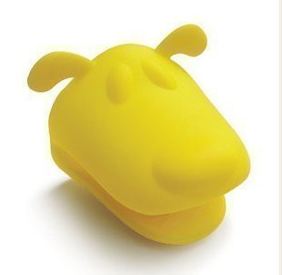 創意狗狗防燙硅膠手套實用微波爐隔熱手套新款烘焙工具顏色隨機