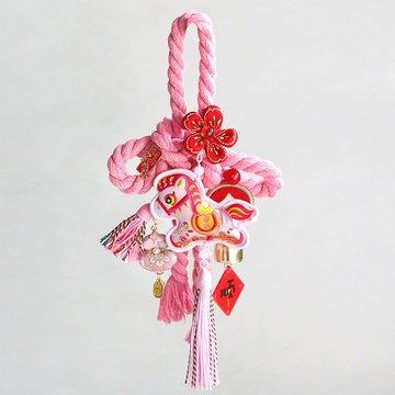 【馬踏春風】賀年萬字結 - 粉