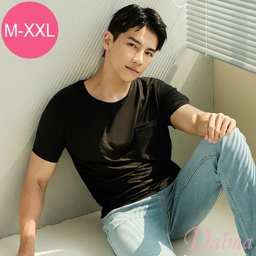 男上衣 (M-XXL)戶外休閒男士涼感清爽透氣短袖T恤_黑色#2650