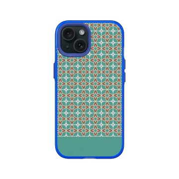 iPhone 15 JellyTint 激光藍 - 老屋顏 Old House Face - 經典鐵窗花 - 綠