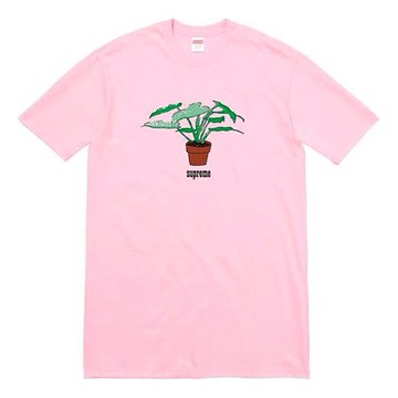 Supreme FW17 Plant Tee Light Pink Bonsai Printing Short Sleeve Unisex