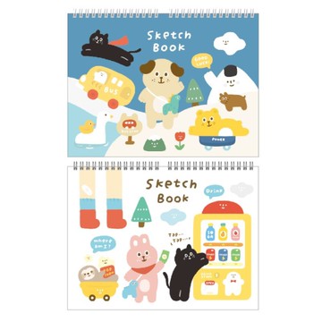 有吉合作社 素描剪貼簿 13K-出遊/販賣機