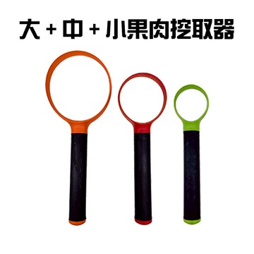 GS MALL 台灣製造 一組3入 大+中+ 果肉種子分離挖取器 隨機色 刮芯器 水果挖勺 挖勺 挖果肉 削皮器 料理用