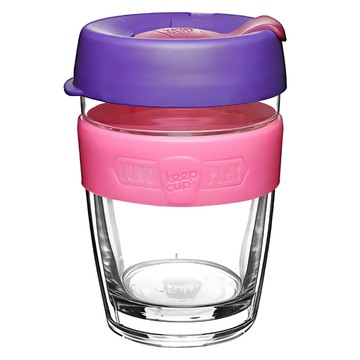 KeepCup Longplay MED 雙層隔熱杯 340ml 強化鈉鈣玻璃內杯 改質PCT外杯  綻放  1個