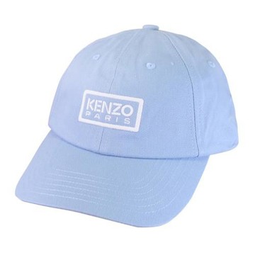 KENZO 8AC711 經典刺繡LOGO棉質棒球帽/遮陽帽.天藍