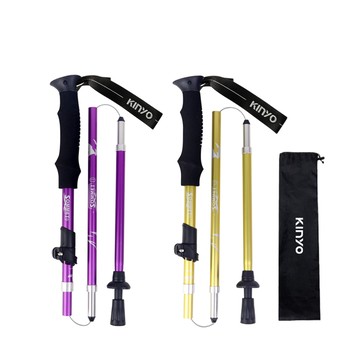 KINYO 輕量鋁合金摺疊登山杖 TP-6020