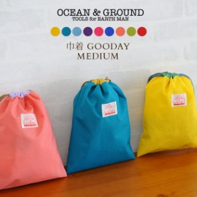  巾着袋 給食袋 通園 通学 OCEAN＆GROUND オーシャンアンドグラウンド 巾着袋 中 GOODAY 1715919BL