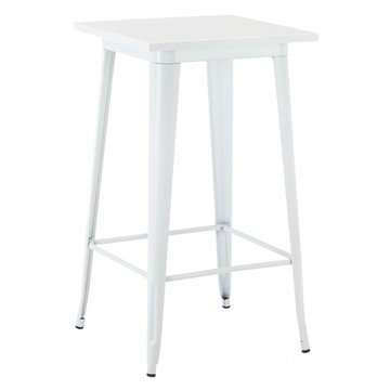 【E-home】Dale黛爾工業風金屬方形吧台桌-幅60cm-三色可選白色