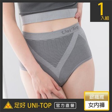 【UNI-TOP 足好】877波浪按摩能量女三角褲-竹炭.銀纖維.抑菌.透氣.乾爽