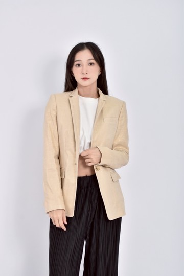 (S) j crew質感西裝微閃金黃色外套