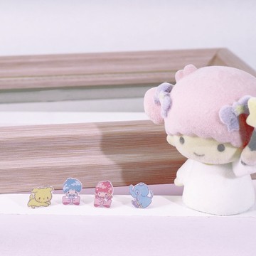 LittleTwinStars 50th星舞系列-雙星仙子造型耳環組-彩繪款