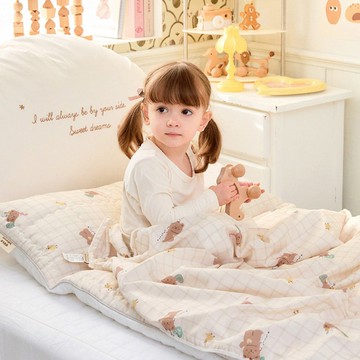 雙面四季午睡被組 -  小熊鑰匙圈 【唯一韓國製Duraron涼感布料】