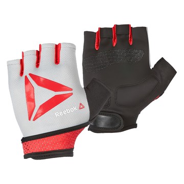 Reebok 防滑短指訓練手套  紅色  1雙  S