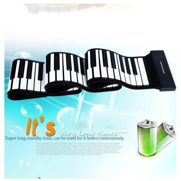 ロールピアノ 88鍵盤 電子ピアノ USB充電式 折り畳み ピアノ キーボード 初心者向け 練習 編曲 練習 演奏 子供 知育玩具 コンパクト コード
