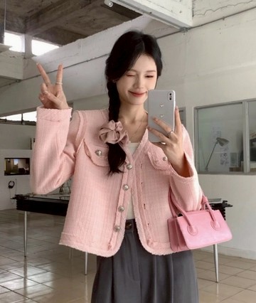 韓國歐尼小香風V領百搭外套「設計師回饋款激省500起」