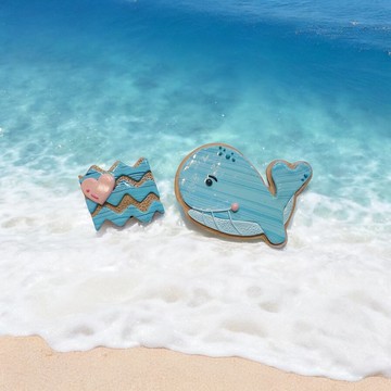 海洋的心跳 手工胸針組