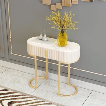 新中式輕奢玄關桌大理石玄關台靠墻邊桌現代簡約玄關柜端景台藝術【林之舍】