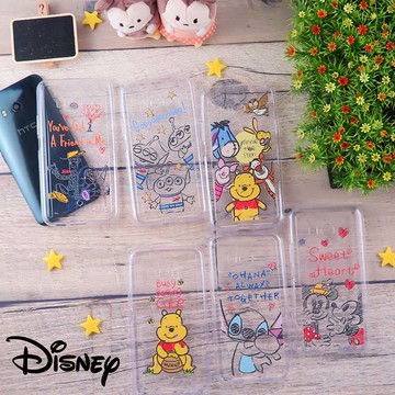 Disney迪士尼HTC U11防摔氣墊空壓保護套_Q版鉛筆素描