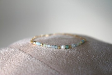 五月誕生石 手鍊 珍珠 祖母綠 天然石 - 愛計較 -