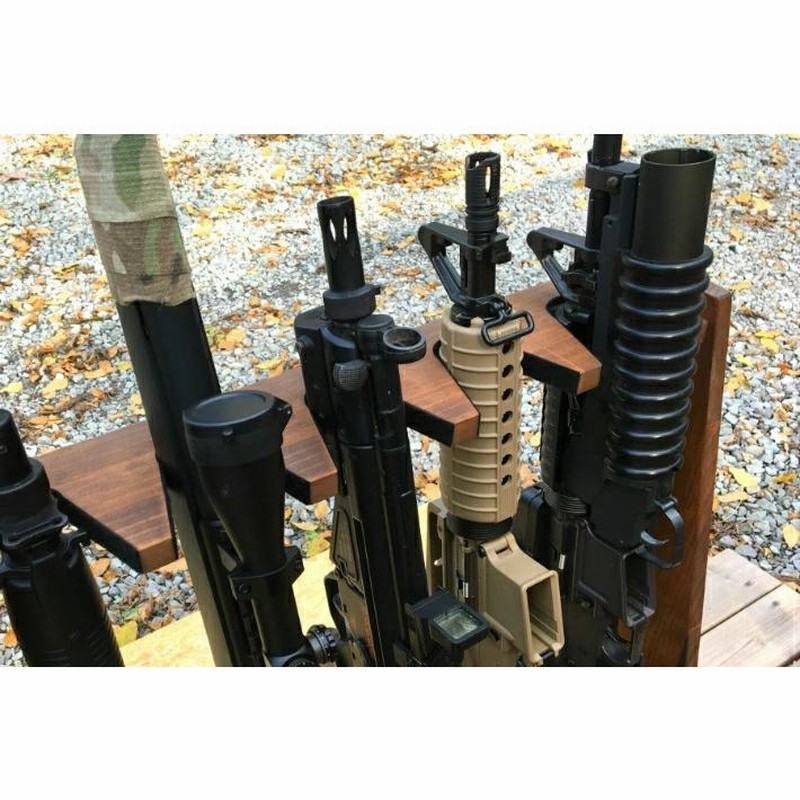 ガンラック ライフルスタンド WOODWORKS ガンラック ／ライフルスタンド3丁掛 木製 日本製