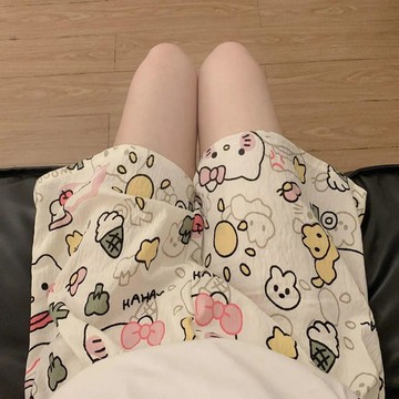 ⚡️限時秒殺⚡️韓版寬鬆休閒薄款新款睡褲夏季卡通可愛家居日系雲朵短褲遛彎ins07130713