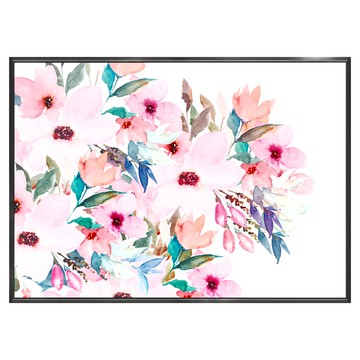 花漾 花卉裝飾畫  50 x 70cm  黑色