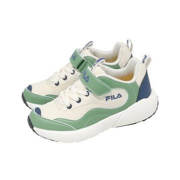 Fila 休閒鞋 J832A 中大童鞋 米 魔鬼氈 運動鞋 2J832A166