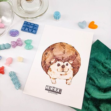 KR474_口紅堂明信片_刺蝟4_candy1313588 postcard