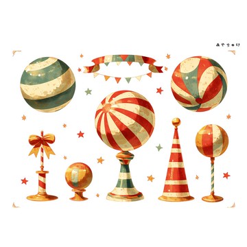 【6 月新品】20-134-0132 裁切用紙 馬戲團風格