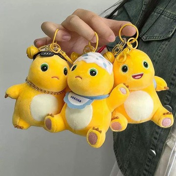 🍀臺灣出貨🍀小奶龍掛件 情侶 女生 精緻 毛絨 可愛鑰匙扣 網紅揹包 書包 飾品 掛飾 治愈小掛件 上班 通勤搭子