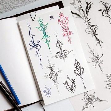 夏日熱帶雨林彩色 波希米亞裝飾刺青紋身貼紙 歐美風 禪風 台灣製